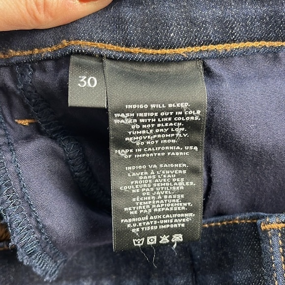 J Brand Skinny Jeans Women Size 30 Dark Indigo Mid-Rise Stretch Denim - Picture 8 of 9